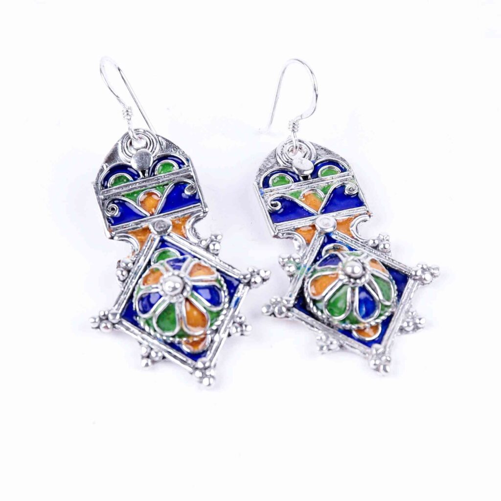 Pair_of_Amazigh_Sousse_Kabyle_earrings_Silver_Enamel