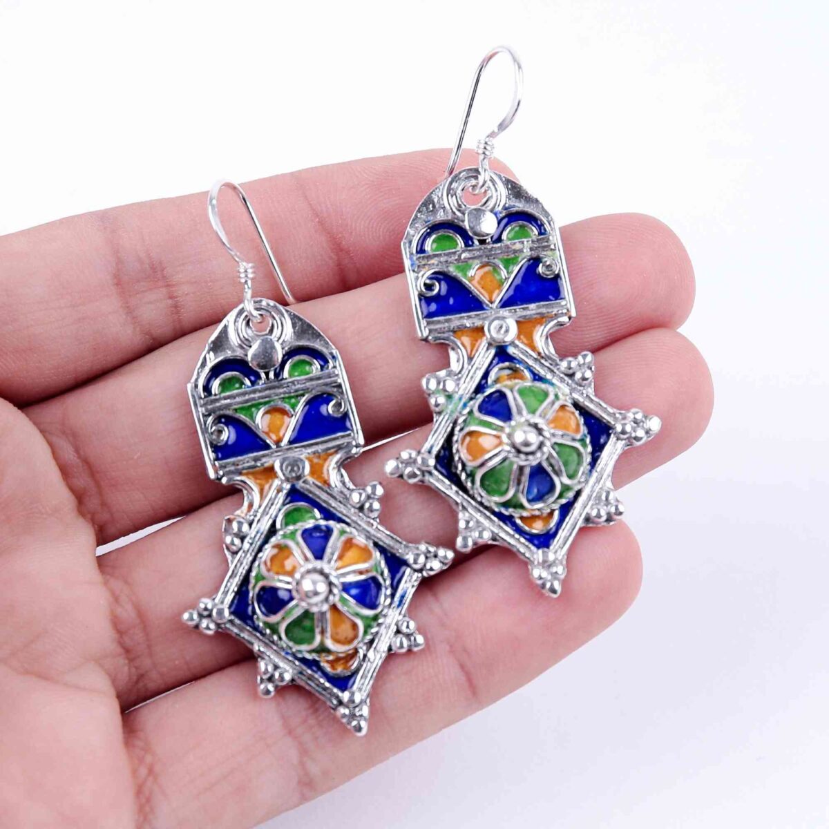Pair_of_Amazigh_Sousse_Kabyle_earrings_Silver_Enamel