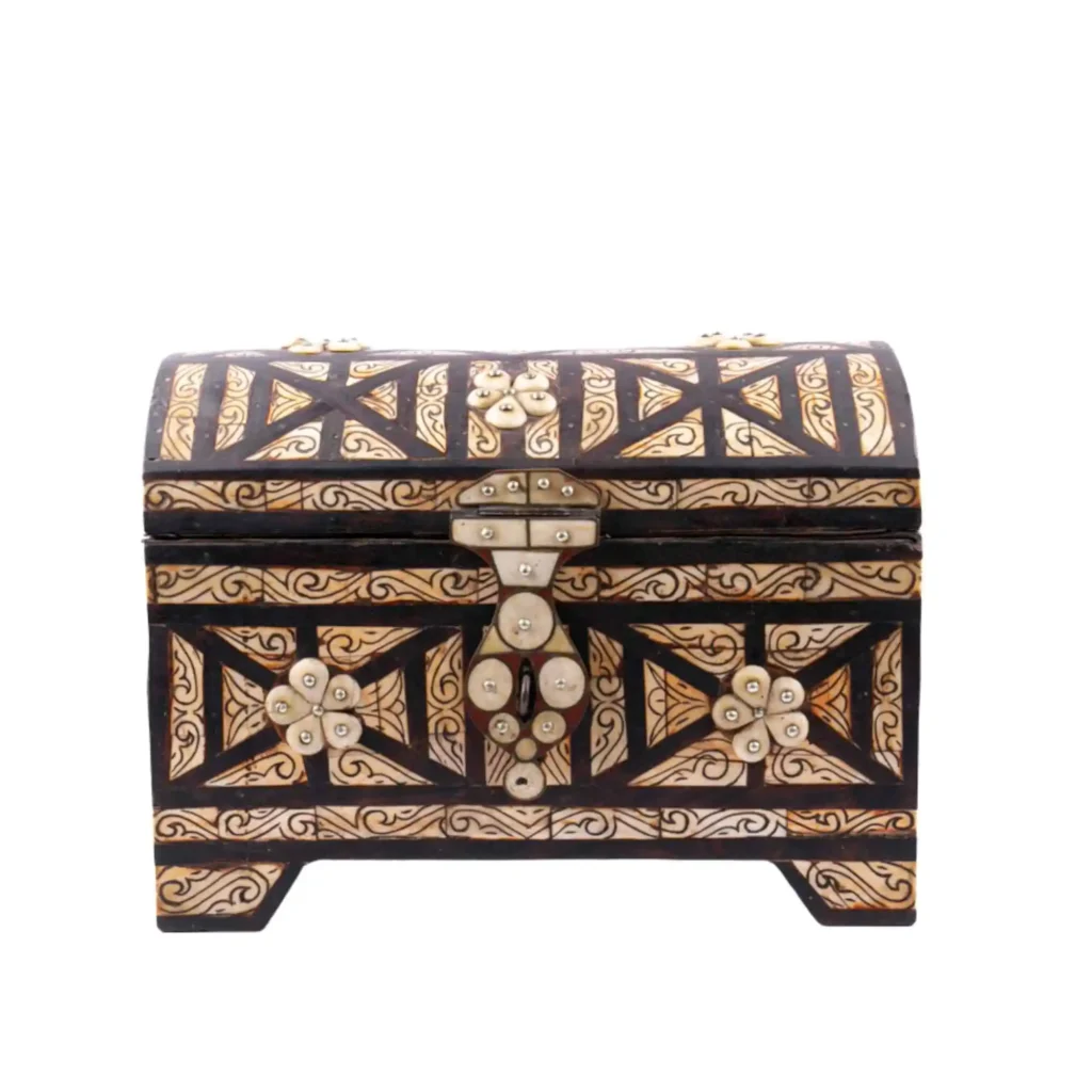 Old-Moroccan-Handmade-Wooden-Box
