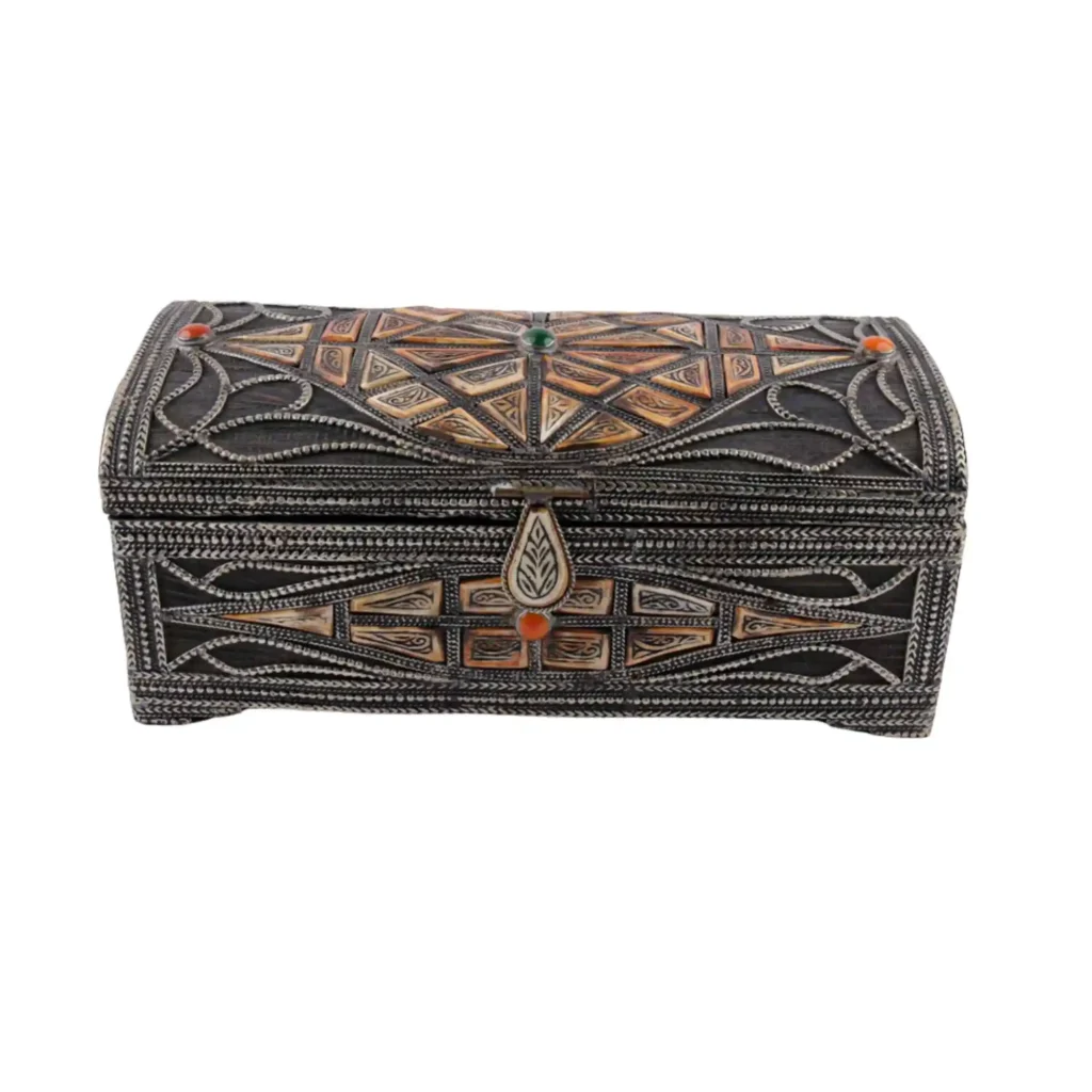 Old-Moroccan-Handmade-Wooden-Box