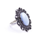 Moroccan Ring, 925 Sterling Silver Real Sleeping Beauty Turquoise Laurel Ring