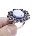 Moroccan Ring, 925 Sterling Silver Real Sleeping Beauty Turquoise Laurel Ring