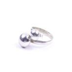 Moroccan Ring, 925 Solid Sterling Silver Double Balls Ring