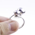 Moroccan Ring, 925 Solid Sterling Silver Double Balls Ring