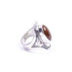 Moroccan Ring, 925 Sterling Silver Vintage Real Red Agate Gemstone Ring