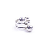 Moroccan Ring, 925 Solid Sterling Silver Double Balls Ring