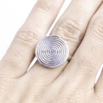 Moroccan Ring, Ring Spiral Silver Sterling 925 Size Band Jewelry Swirl Solid Design Swirled