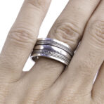 Moroccan Ring, Bali Ring Simple Rings Sterling Silver Sizes Band New 925 Polished Wide Style