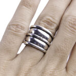 Moroccan Ring, Bali Ring Simple Rings Sterling Silver Sizes Band New 925 Polished Wide Style