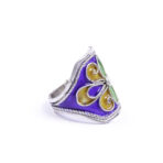 Moroccan enamel Ring, 925 sterling silver Ring, Berber Ring, Kabyle Ring, multi-color ring