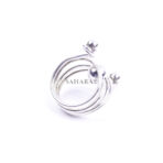 Moroccan Ring, 925 Solid Sterling Silver Double Balls Ring