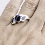 Moroccan Ring, 925 Sterling Silver Vintage Real Black Onyx Gemstone Ring.