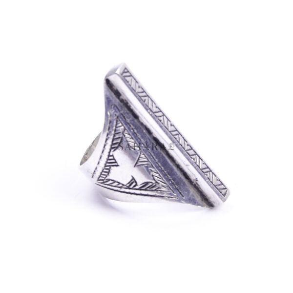 Moroccan Ring, Tuareg Ring Silver Long Moroccan Handmade Ethnic Jewelry Tribal African Gypsy