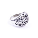 Moroccan Ring, 925 Sterling Silver Vintage Ornate Floral Oxidized Ring