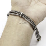 Herringbone Link Bracelet Link, Handmade Bracelet Modernist, 925 Sterling Silver