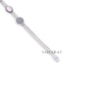 Pink Gemstone Chain Chalcedony Link Bracelet Handmade, 925 Sterling Silver