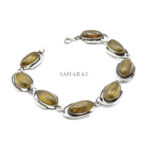 Amber Bracelet Link, Bracelet Handmade, Handcrafted Link Bracelet, 925 sterling silver