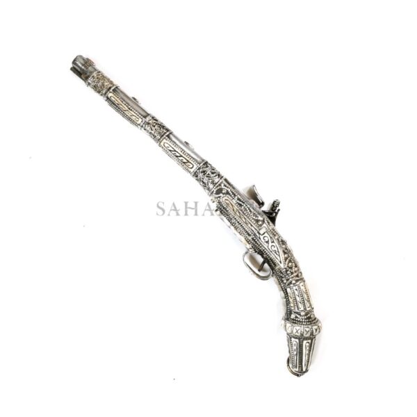 Vintage Moroccan Gun Decorative Bone white Art Design Authentic Handmade