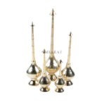 Set of 5 Handmade Moroccan Perfume Brass Bottle Oriental Brass Marash