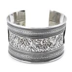 Moroccan Bracelet Sterling Silver Cuff, Wide Cuff Bracelet, Handmade Bracelet