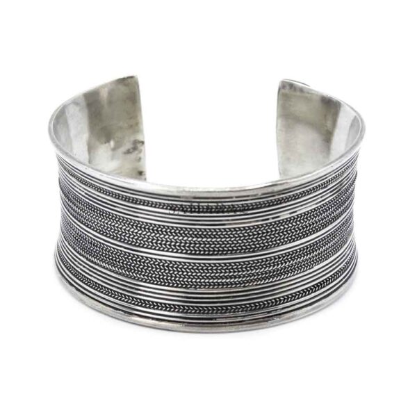 Moroccan Bracelet Sterling Silver Cuff, Wide Cuff Bracelet, Handmade Bracelet