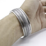 Sterling Silver Moroccan Bracelet Carved Cuff, Bracelet Cuff Handmade Bracelet