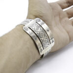 Moroccan Bracelet Engraved Sterling Silver Cuff, Bracelet Cuff Handmade Bracelet