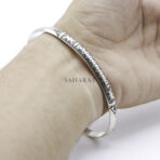 Moroccan Bracelet Engraved Sterling Silver Cuff, Bracelet Cuff Handmade Bracelet