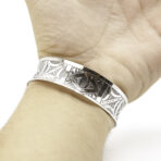 Moroccan Bracelet Engraved Sterling Silver Cuff, Bracelet Cuff Handmade Bracelet