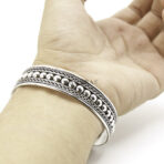 Moroccan Bracelet Carved Sterling Silver Cuff, Bracelet Cuff Handmade Bracelet