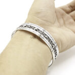 Moroccan Bracelet Carved Sterling Silver Cuff, Bracelet Cuff Handmade Bracelet