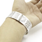 Moroccan Bracelet Engraved Sterling Silver Cuff, Bracelet Cuff Handmade Bracelet