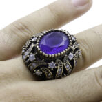 Turkish Ring, Handmade Women's Ruby Ring, 925 Sterling Silver, Turkish Ottoman Ruby Ring, Ladies Ring