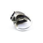 Black Ring, Handmade Women's Ring, Turkish Handmade Ring, Ottoman Ring, 925 Sterling Silver.