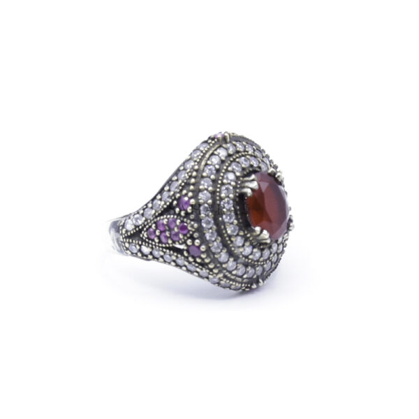 Ruby Ring, Handmade Women's Ring, Turkish Handmade Ring, Ottoman Ring, 925 Sterling Silver