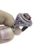 Ruby Ring, Handmade Women's Ring, Turkish Handmade Ring, Ottoman Ring, 925 Sterling Silver