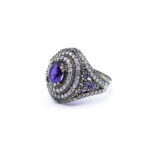 Turkish Ring Sapphire Ladies Ring, Handmade Women's Ring, Ottoman Women Ring, 925 Sterling Silver