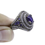 Turkish Ring Sapphire Ladies Ring, Handmade Women's Ring, Ottoman Women Ring, 925 Sterling Silver