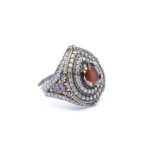 Ruby Ring, Handmade Women's Ring, Turkish Handmade Ring, Ottoman Ring, 925 Sterling Silver.