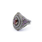 Ruby Ring, Handmade Women's Ring, Turkish Handmade Ring, Ottoman Ring, 925 Sterling Silver.