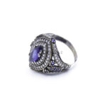 Turkish Ring Sapphire Ladies Ring, Handmade Women's Ring, Ottoman Women Ring, 925 Sterling Silver
