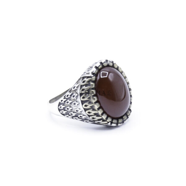 Moroccan Ring Vintage Real Carnelian Granulated Ring 925 Sterling Silver
