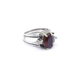 Ruby Ladies Ring, Alexandrite Ladies Ring, Two Stone Ladies Ring, Handmade Women Ring, Reversible Ring, 925 Sterling Silver