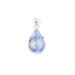 Natural Blue Copper Turquoise Pendant, 925 Sterling Silver, Gemstone Pendant, Handmade Pendant