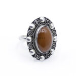 Brown Agate Gemstone Ring