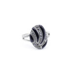 925 Sterling Silver Moroccan Ring Vintage Real Black Onyx Gemstone Ring