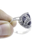 925 Sterling Silver Moroccan Ring Vintage Real Black Onyx Gemstone Ring