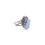 925 Sterling Silver Moroccan Ring Vintage Real Turquoise Gemstone Ring