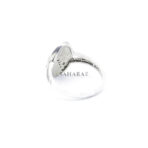 925 Sterling Silver Moroccan Ring Vintage Real Brown Agate Gemstone Ring
