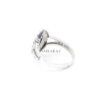925 Sterling Silver Moroccan Ring Vintage Real Mother of Pearl Gemstone Ring